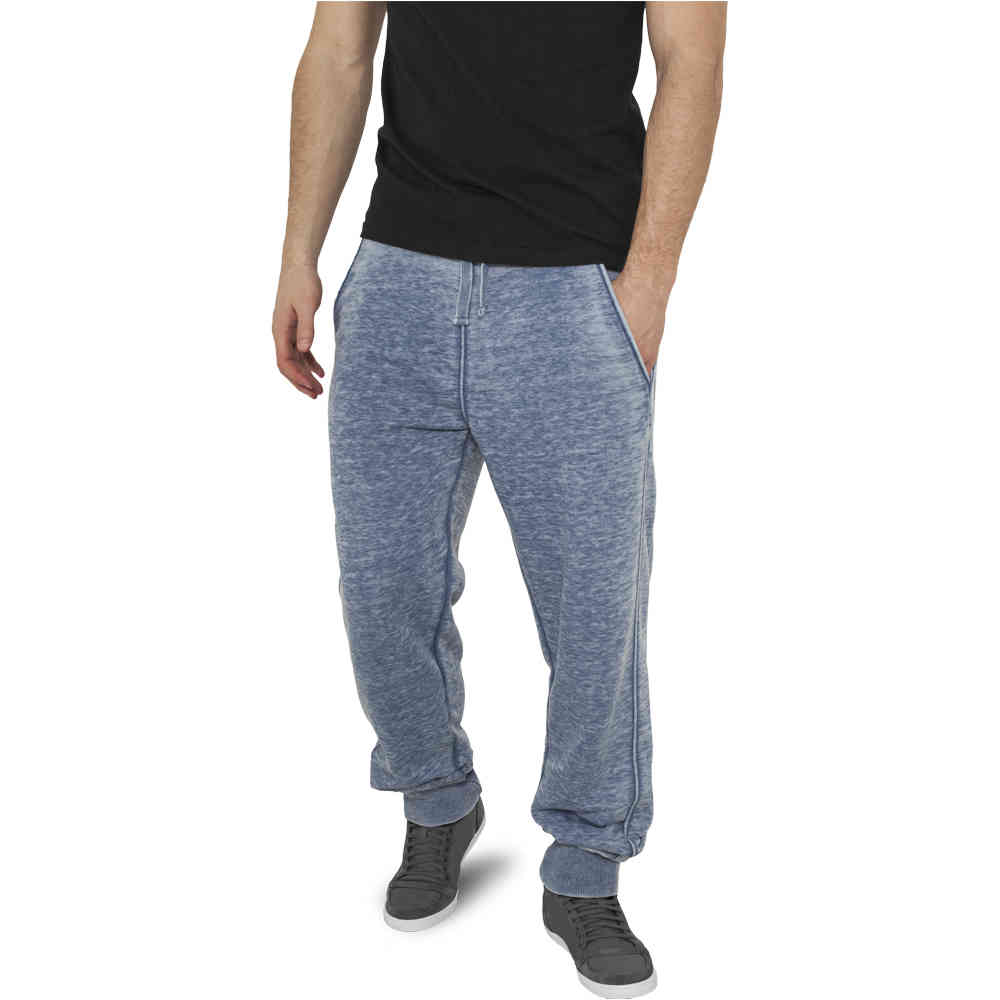 Urban Classics - Burnout Pantalon de jogging homme - Bleu